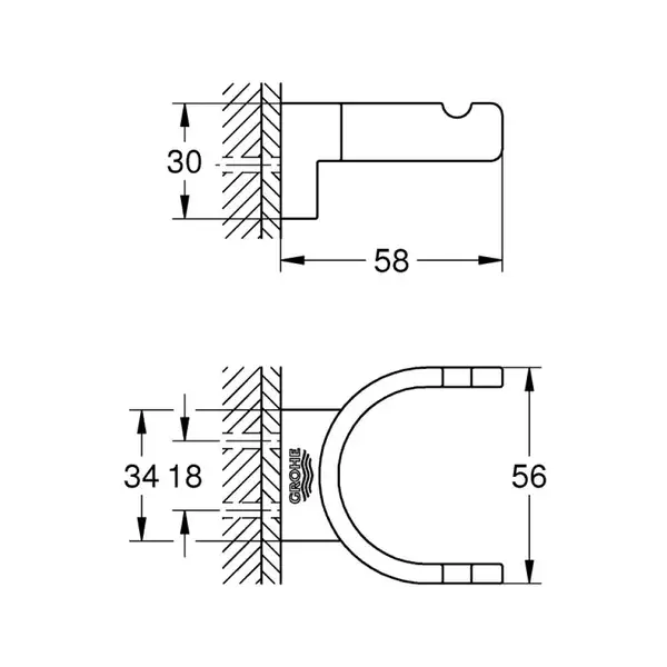 Подвійний гачок Grohe Selection (41049000)