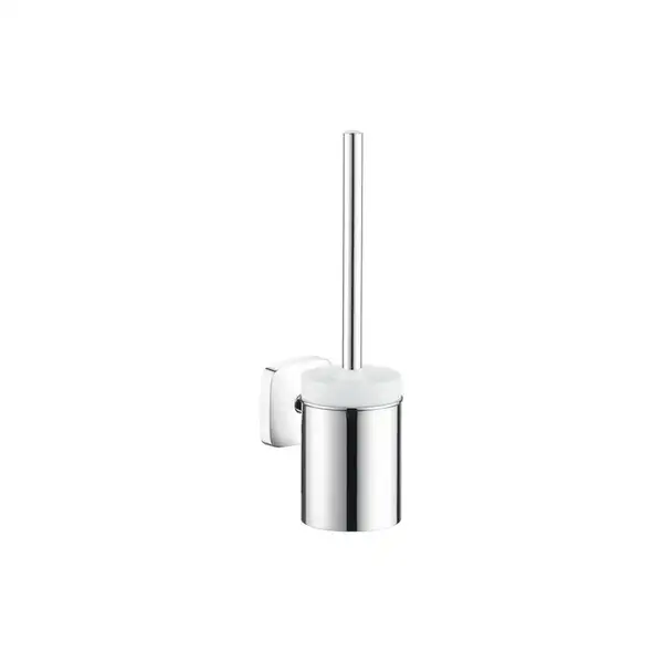 Ёршик с держателем Hansgrohe PuraVida (цвет - хром, стекло матовое) (41505000) фото 1 Aquada.com.ua Ёршик с держателем Hansgrohe PuraVida (цвет - хром, стекло матовое) (41505000) фото 1 Aquada.com.ua