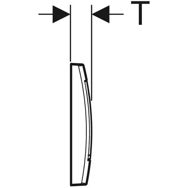 Geberit Twinline 30 Клавіша змиву, хром/мат хром (115.899.KH.1)