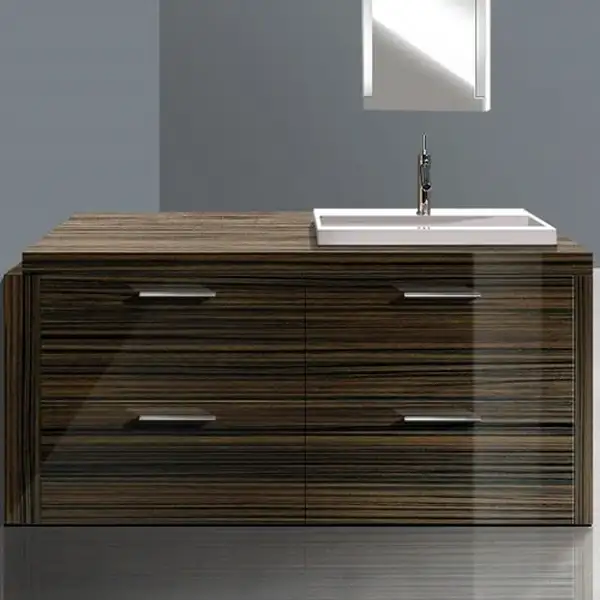 Тумба Duravit 2nd Floor 1580х810 мм левая, натуральный шпон - эбеновое дерево (2F6426L5959) фото 1 Aquada.com.ua Тумба Duravit 2nd Floor 1580х810 мм левая, натуральный шпон - эбеновое дерево (2F6426L5959) фото 1 Aquada.com.ua