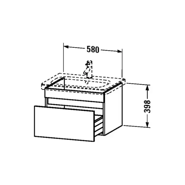 Тумба подвесная 580х448 мм Duravit DuraStyle дуб европейский (DS63805252) фото 2 Aquada.com.ua