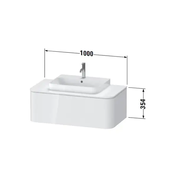 Тумбочка для подвесной консоли Duravit Happy D.2 Plus 100 х 55 см, дуб средиземноморский (HP494107171) фото 2 Aquada.com.ua