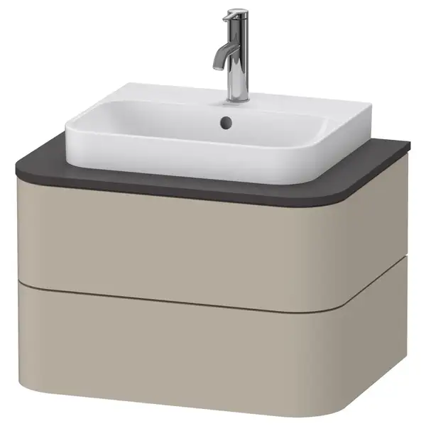 Тумбочка для подвесной консоли Duravit Happy D.2 Plus 65 х 48 см, серо-коричневый шелковисто-матовый (HP496006060) фото 1 Aquada.com.ua