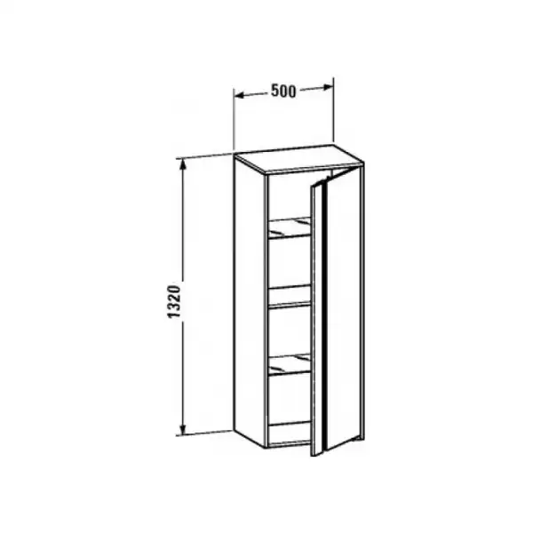 Пенал, петли справа Duravit Ketho 1320 х 500 х 360 мм (KT1267R1818) фото 2 Aquada.com.ua