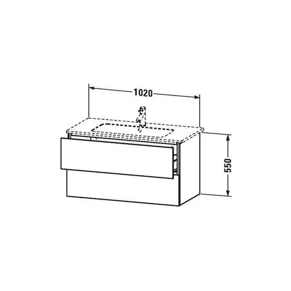 Тумба для раковины подвесная Duravit L-cube 1020х481 мм, орех брашированный (LC6242/69) фото 2 Aquada.com.ua