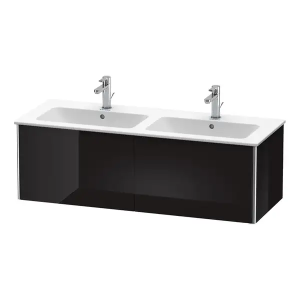 Комплект мебели тумба подвесная с двойной раковиной Duravit XSquare 128 х 47,8 см (XS407504040+2336130000) фото 1 Aquada.com.ua