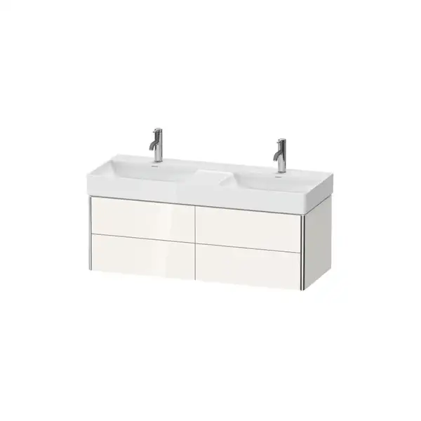 Комплект мебели тумба подвесная с двойной раковиной Duravit XSquare 118,4 х 46 см (XS416402222+23531200141) фото 1 Aquada.com.ua