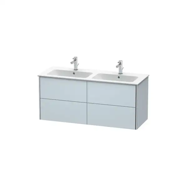 Комплект мебели тумба подвесная с двойной раковиной Duravit XSquare 128 х 47,8 см (XS417509797+2336130000) фото 1 Aquada.com.ua