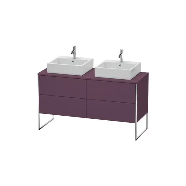 Комплект мебели тумба с консолью и 2 раковинами Duravit XSquare 140 х 55 см (XS4926B9494+XS063GB9494+0454600000) фото 1 Aquada.com.ua