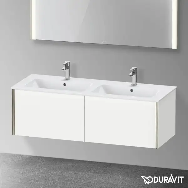 Тумба подвесная под раковину Duravit XViu 128 x 48 см, белый матовый (XV40290B118) фото 2 Aquada.com.ua