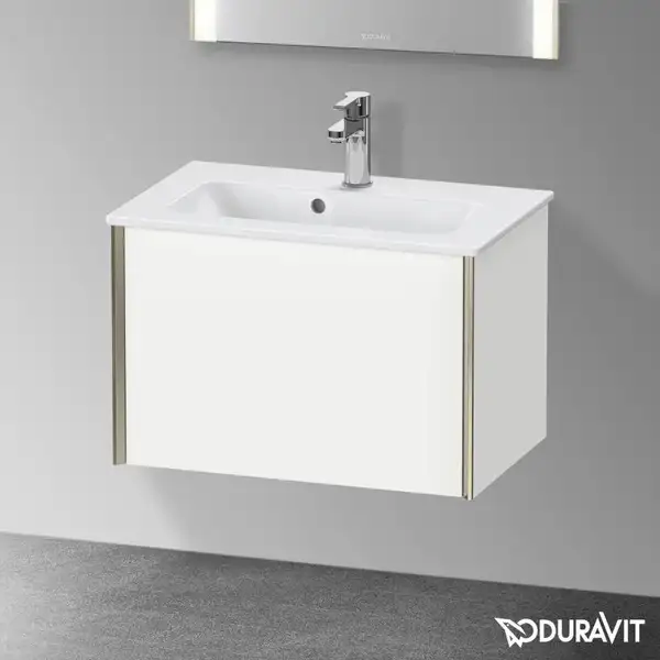 Тумба подвесная компакт, под раковину Duravit XViu 61 x 39 см, белый матовый (XV40780B118) фото 2 Aquada.com.ua