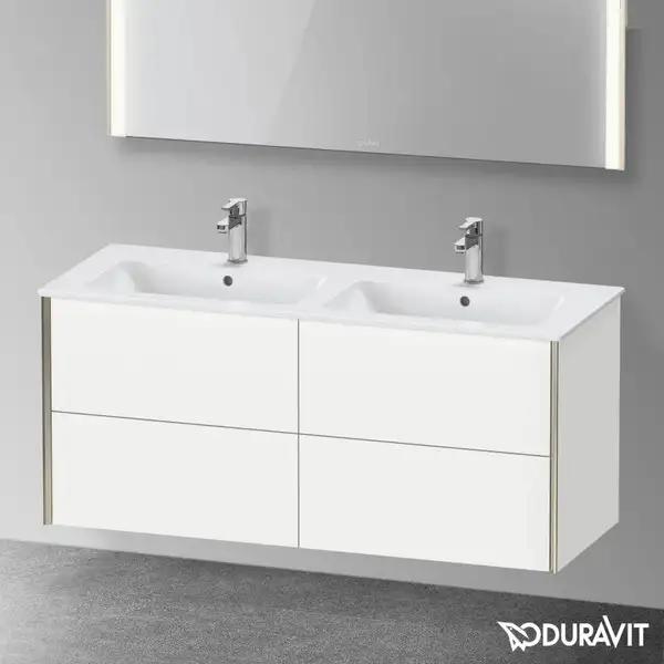 Тумба подвесная под раковину Duravit XViu 128 x 48 см белый матовый (XV41290B118) фото 2 Aquada.com.ua