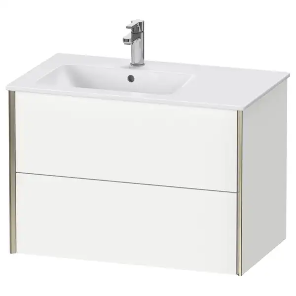 Тумба подвесная под раковину, чаша слева Duravit XViu 81 x 48 см, белый матовый (XV41580B118) фото 1 Aquada.com.ua