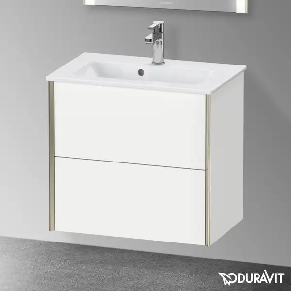 Тумба подвесная под раковину Duravit XViu 61 x 39 см, белый матовый (XV41780B118) фото 2 Aquada.com.ua