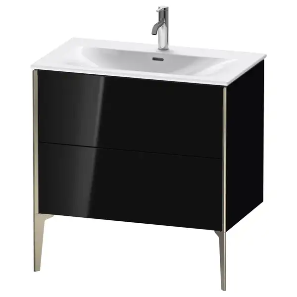 Тумба напольная под раковину Duravit XViu 81 x 48 см, чёрный глянцевый (XV43020B140) фото 1 Aquada.com.ua