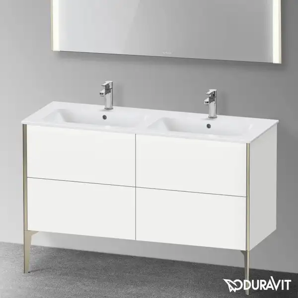 Тумба напольная под раковину Duravit XViu 128 x 48 см, белый матовый (XV44850B118) фото 2 Aquada.com.ua