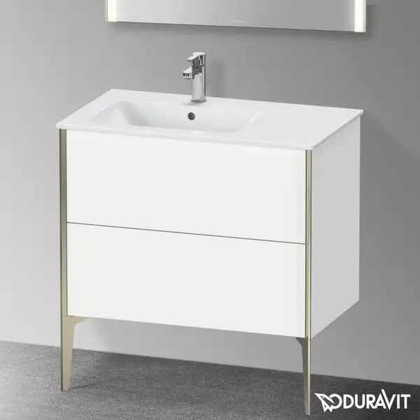 Тумба напольная под раковину, чаша слева Duravit XViu 81 x 48 см, белый матовый (XV44860B118) фото 2 Aquada.com.ua