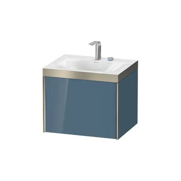 Тумба подвесная с раковиной c-bonded Duravit XViu 60 x 48 см, голубой глянцевый (XV4609EB147P) фото 1 Aquada.com.ua Тумба подвесная с раковиной c-bonded Duravit XViu 60 x 48 см, голубой глянцевый (XV4609EB147P) фото 1 Aquada.com.ua