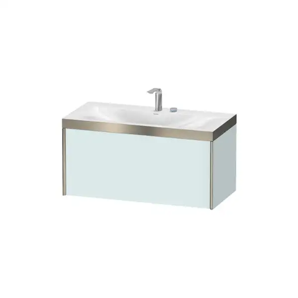 Тумба подвесная с раковиной c-bonded Duravit XViu 100 x 48 см, светло-голубой матовый (XV4611EB109P) фото 1 Aquada.com.ua Тумба подвесная с раковиной c-bonded Duravit XViu 100 x 48 см, светло-голубой матовый (XV4611EB109P) фото 1 Aquada.com.ua