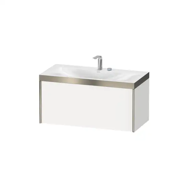 Тумба подвесная с раковиной c-bonded Duravit XViu 100 x 48 см, белый матовый (XV4611EB118P) фото 1 Aquada.com.ua