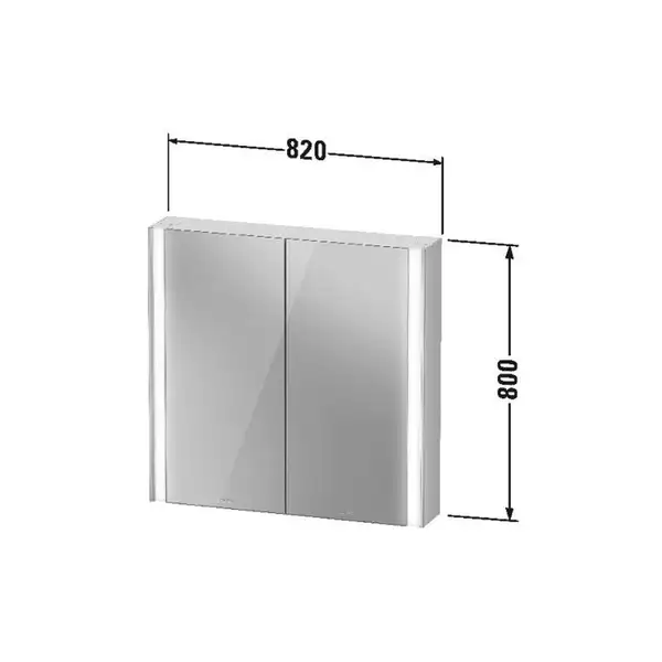 Зеркальный шкафчик с LED подсветкой Duravit XViu 82 х 15,6 х h80 см, версия «sensor» (XV71320B1B1) фото 3 Aquada.com.ua