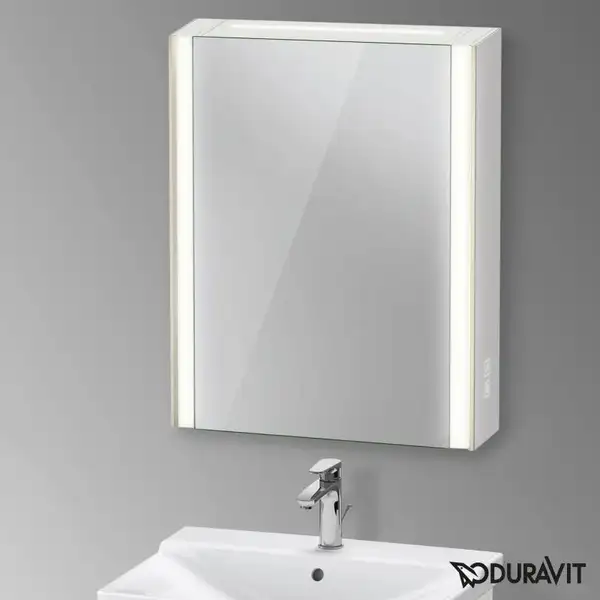 Зеркальный шкафчик с LED подсветкой Duravit XViu 62 х 15,6 х h80 см, версия «icon» (XV7141LB1B1) фото 2 Aquada.com.ua Зеркальный шкафчик с LED подсветкой Duravit XViu 62 х 15,6 х h80 см, версия «icon» (XV7141LB1B1) фото 2 Aquada.com.ua