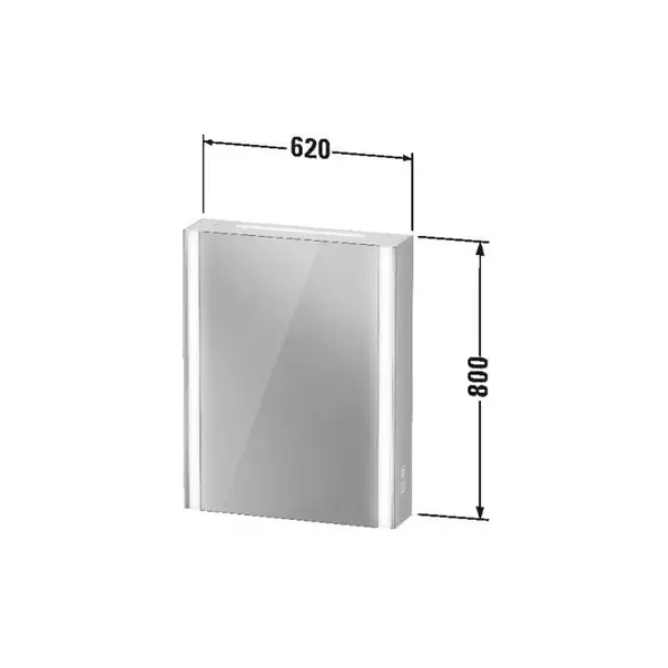 Зеркальный шкафчик с LED подсветкой Duravit XViu 62 х 15,6 х h80 см, версия «icon» (XV7141LB2B2) фото 4 Aquada.com.ua Зеркальный шкафчик с LED подсветкой Duravit XViu 62 х 15,6 х h80 см, версия «icon» (XV7141LB2B2) фото 4 Aquada.com.ua