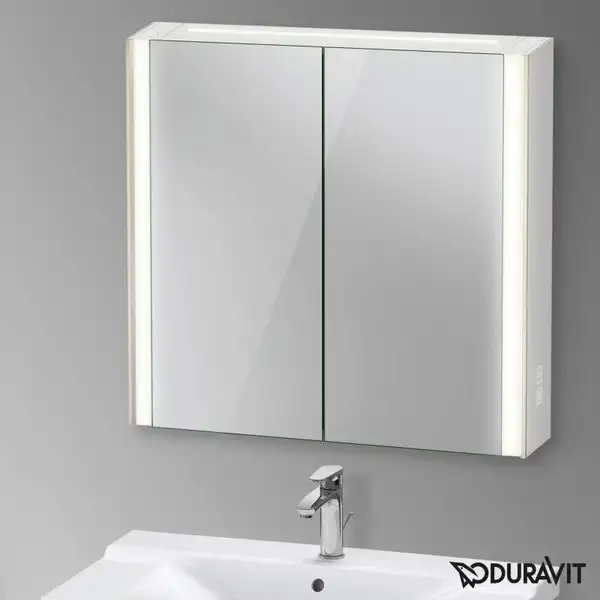 Зеркальный шкафчик с LED подсветкой Duravit XViu 82 х 15,6 х h80 см, версия «icon» (XV71420B1B1) фото 2 Aquada.com.ua