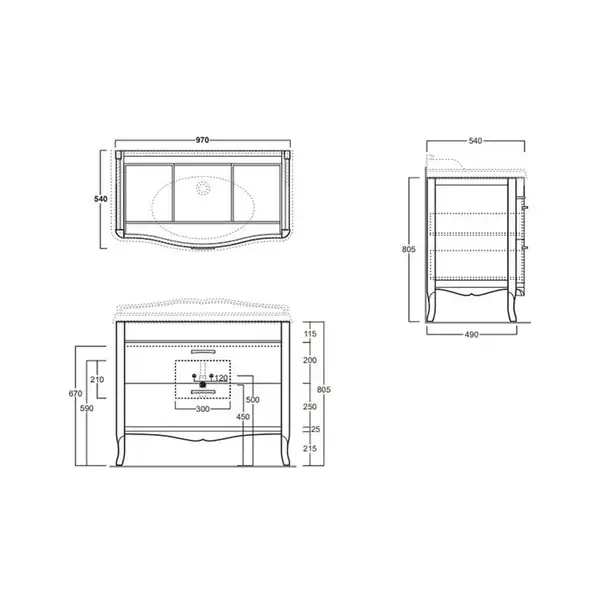 Тумба под раковину Simas Arcade 97 x 54 x h80,5 см, белый глянец (ARM4) фото 2 Aquada.com.ua Тумба под раковину Simas Arcade 97 x 54 x h80,5 см, белый глянец (ARM4) фото 2 Aquada.com.ua