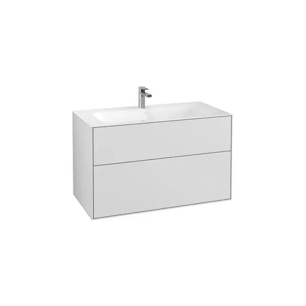 Тумба под раковину Villeroy & Boch Finion 996 x 591 x 498 mm Glossy White Lacquer (F02000GF) фото 1 Aquada.com.ua