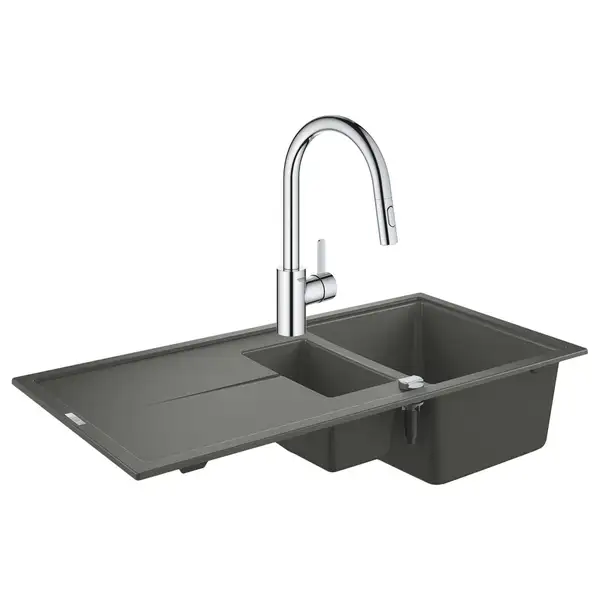 Набор Grohe мойка кухонная K400 31642AT0 + смеситель Eurosmart Cosmopolitan 31481001 (31642AT031481001)