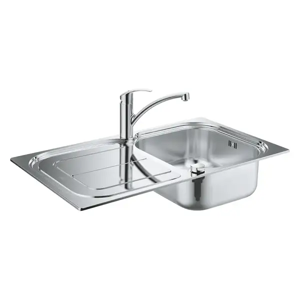 GROHE Комплект Мийка для кухні 860 x 500 мм з ексцентриком, 1 чаша + Eurosmart Змішувач одноважільний для (31565SD0) GROHE Комплект Мийка для кухні 860 x 500 мм з ексцентриком, 1 чаша + Eurosmart Змішувач одноважільний для (31565SD0)