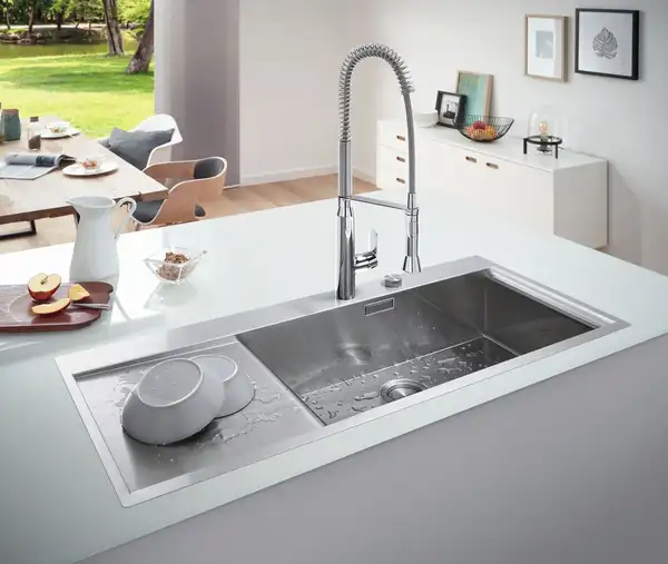 Grohe K1000 Кухонная мойка с крылом, нержавейка (31582SD0)