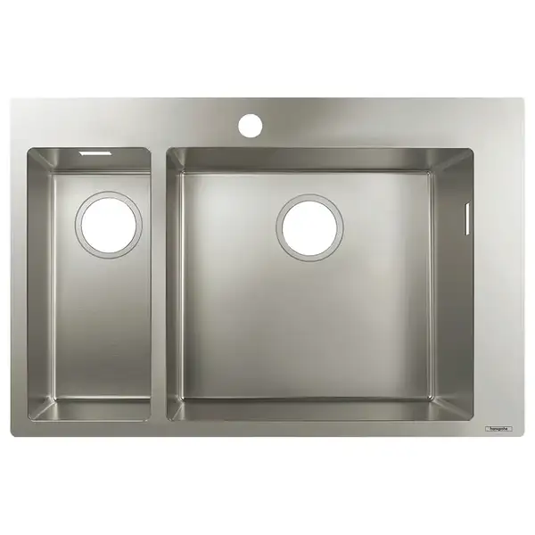 Встраиваемая кухонная мойка Hansgrohe S71 S711-F655 (цвет - нержавеющая сталь) 180/450 (43309800) фото 1 Aquada.com.ua Встраиваемая кухонная мойка Hansgrohe S71 S711-F655 (цвет - нержавеющая сталь) 180/450 (43309800) фото 1 Aquada.com.ua