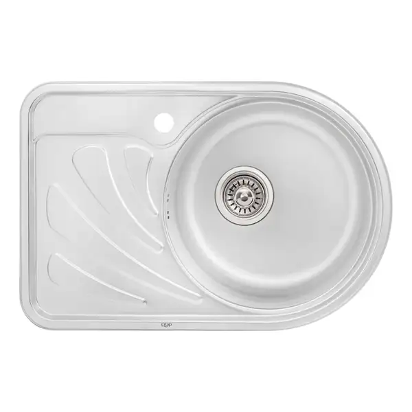 Кухонна мийка Qtap 6744R Satin 0,8 мм (QT6744RSAT08) (QT6744RSAT08) фото 1 Aquada.com.ua