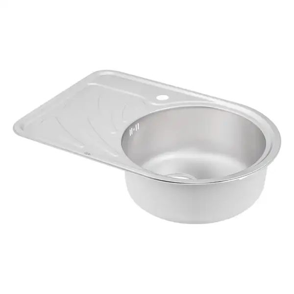 Кухонна мийка Qtap 6744R Satin 0,8 мм (QT6744RSAT08) (QT6744RSAT08) фото 4 Aquada.com.ua