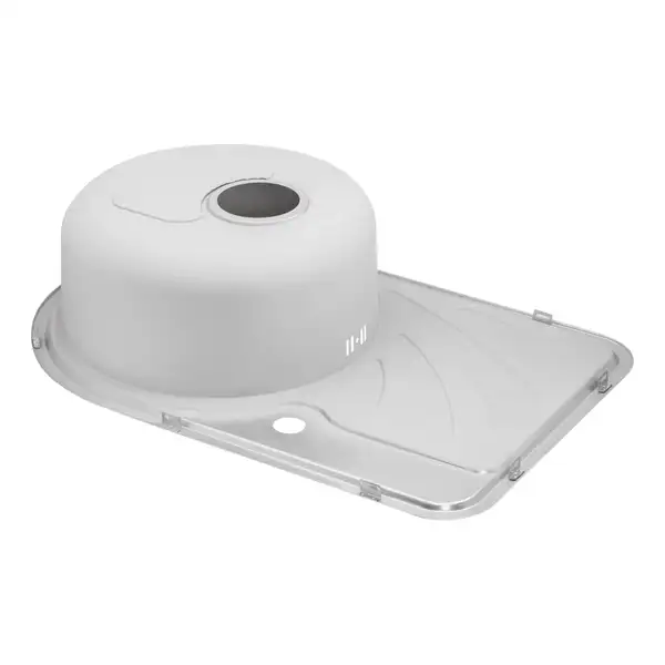 Кухонна мийка Qtap 6744R Satin 0,8 мм (QT6744RSAT08) (QT6744RSAT08) фото 5 Aquada.com.ua