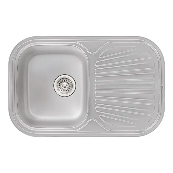 Кухонна мийка Qtap 7448 Micro Decor 0,8 мм (QT7448MICDEC08) (QT7448MICDEC08) фото 1 Aquada.com.ua