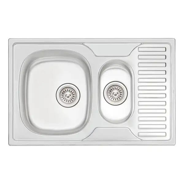 Кухонна мийка Qtap 7850-B Satin 0,8 мм (QT7850BSAT08) (QT7850BSAT08) фото 1 Aquada.com.ua