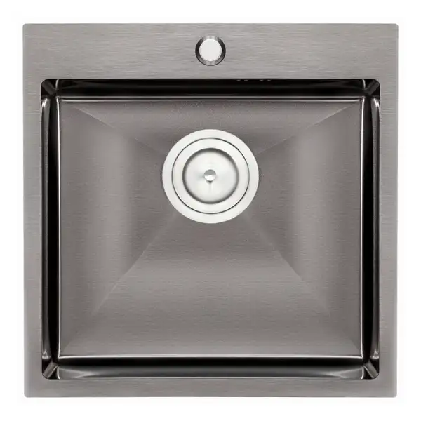 Кухонна мийка Qtap D5050BL Black 2.7/1.0 мм (QTD5050BLPVD10) (QTD5050BLPVD10) фото 1 Aquada.com.ua