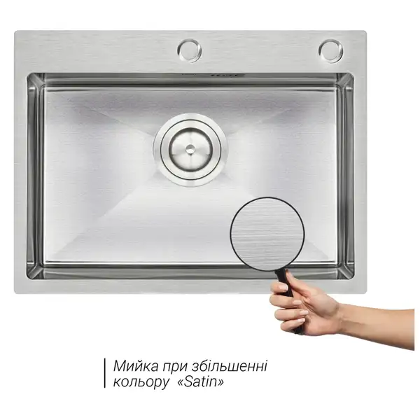Набір 4 в 1 Qtap кухонна мийка D6045 Satin + змішувач + сушарка + дозатор для миючого засобу (QTD6045SET) фото 12 Aquada.com.ua