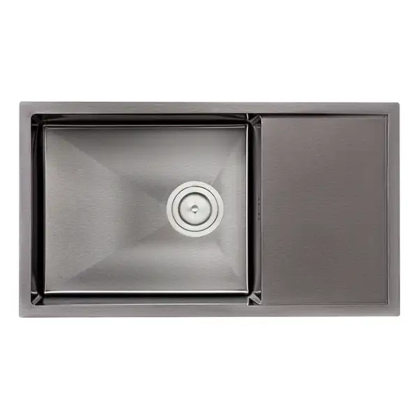 Кухонна мийка Qtap D7844BL Black 3.0/1.2 мм (QTD7844BLPVD12) (QTD7844BLPVD12) фото 1 Aquada.com.ua