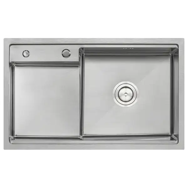 Кухонна мийка Qtap D7848-R Satin 3.0/1.2 мм (QTD7848R3012) (QTD7848R3012) фото 1 Aquada.com.ua