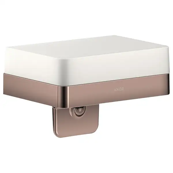 Мыльница Axor Universal Accessories, матовое красное золото/стекло матовое (42819310) фото 1 Aquada.com.ua