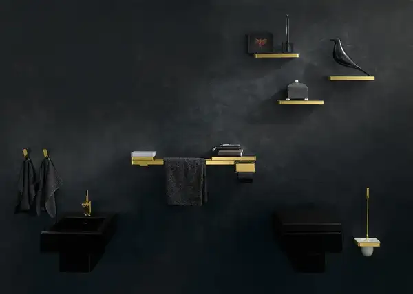 Мыльница Axor Universal Accessories, полированное золото/стекло матовое (42819990) фото 2 Aquada.com.ua