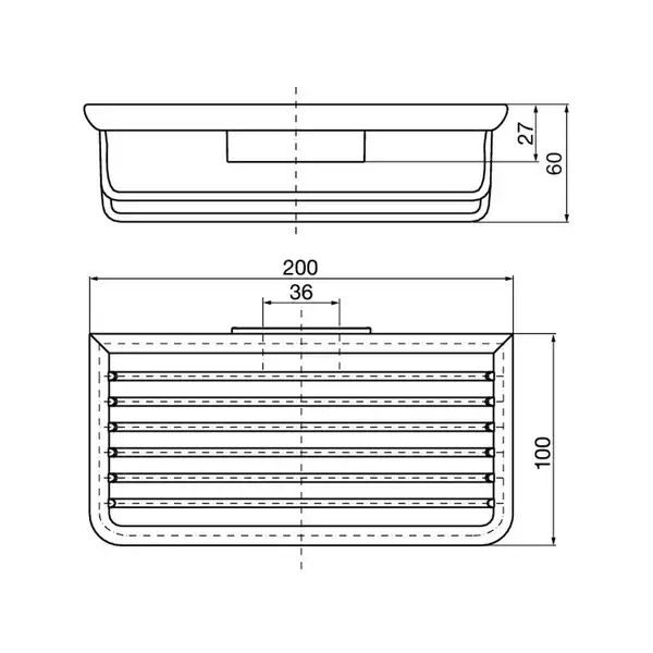 Мыльница-сетка подвесная 200 х 100 х 60 мм Emco System 2 (цвет - хром) (354500104) фото 2 Aquada.com.ua