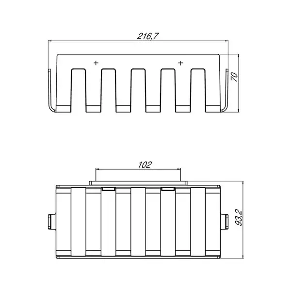 Мыльница-сетка подвесная 216 х 102 х 70 мм Emco System 2 (цвет - хром) (354500132) фото 2 Aquada.com.ua