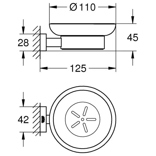 Мильниця Grohe Essentials Cube New (40754001)