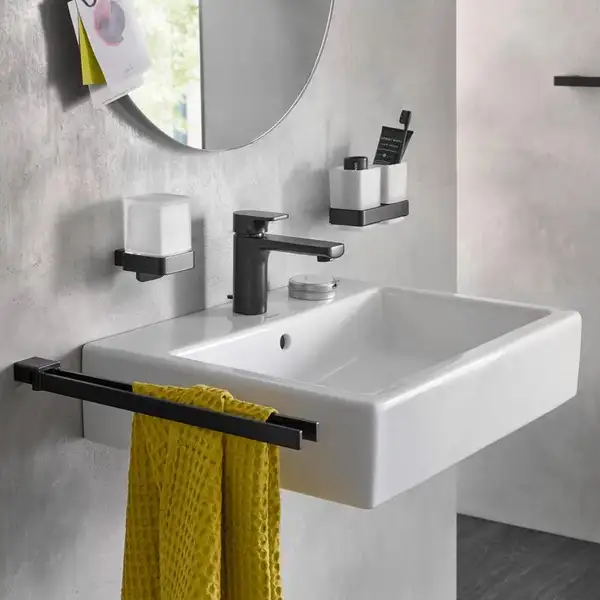 Набор аксессуаров 4-в-1 Emco Loft Black (цвет - чёрный матовый/стекло белое, матовое) (Loft Black 1) фото 2 Aquada.com.ua