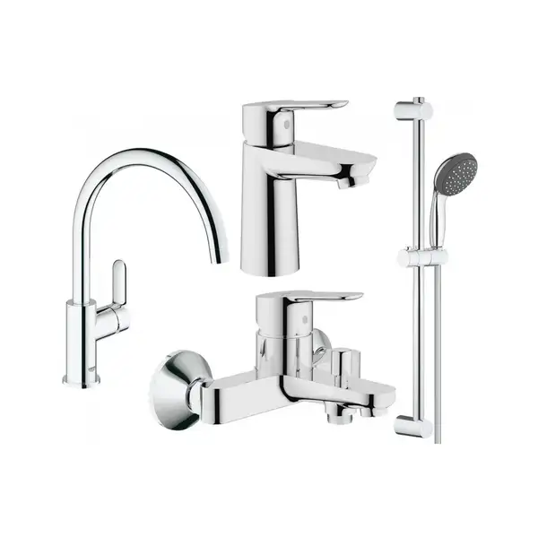GROHE Набiр змiшувачiв BauEdge 4 в 1 для ванни та кухні (123218K) (123218K) фото 1 Aquada.com.ua